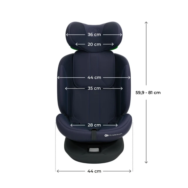 Κάθισμα αυτοκινήτου Kinderkraft I-Grow 2 PLUS 40-150 cm NAVY