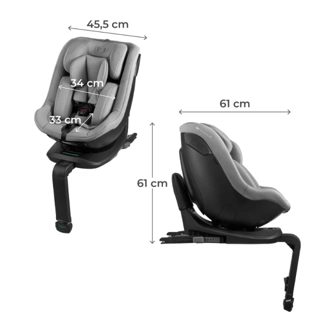 Κάθισμα αυτοκινήτου Kinderkraft I-Guard Airflow 40-105 cm ΓΚΡΙ