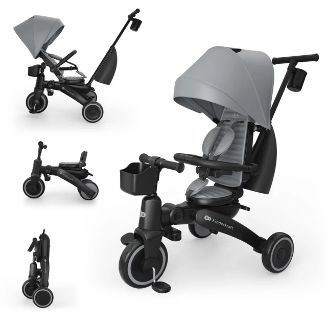 KinderKraft JAZZ 3 αναδιπλούμενο τρίκυκλο GREY