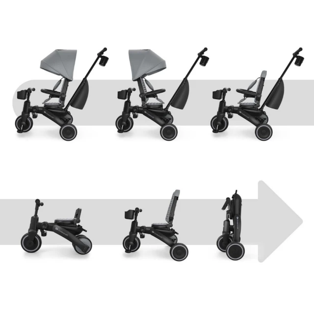 KinderKraft JAZZ 3 αναδιπλούμενο τρίκυκλο GREY