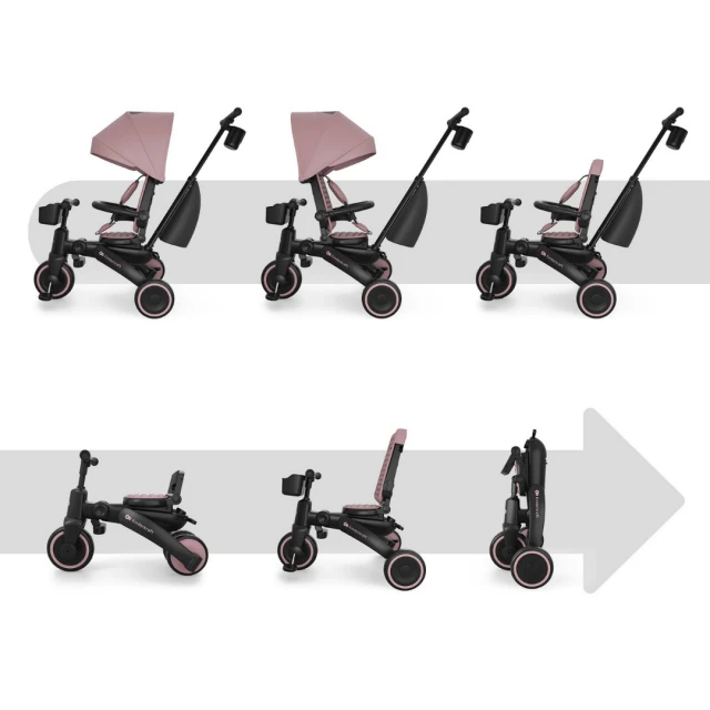 KinderKraft JAZZ 3 αναδιπλούμενο τρίκυκλο PINK