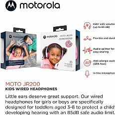 Παιδικά ακουστικά Motorola με καλώδιο MOTO JR200 ΜΠΛΕ