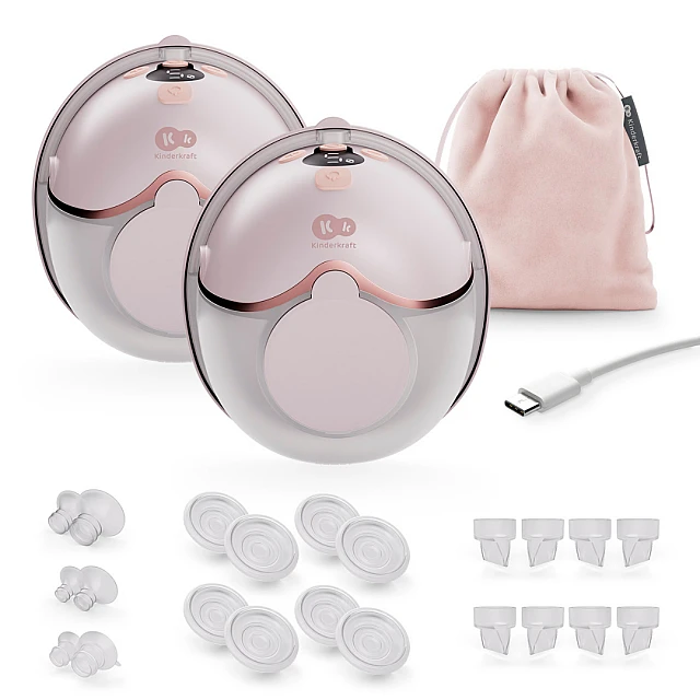 KinderKraft MAMAFLOW ΔΙΠΛΟ ΘΗΛΑΣΤΡΟ ΡΟΖ