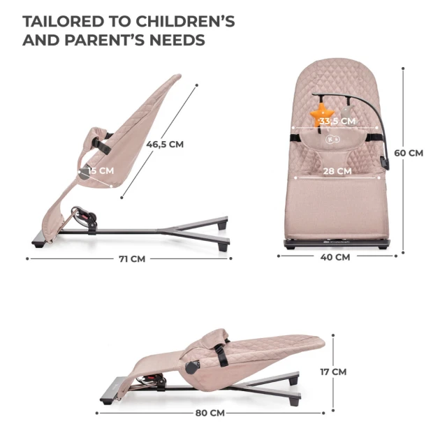 Ξαπλώστρα Kinderkraft MIMI ΜΠΕΖ