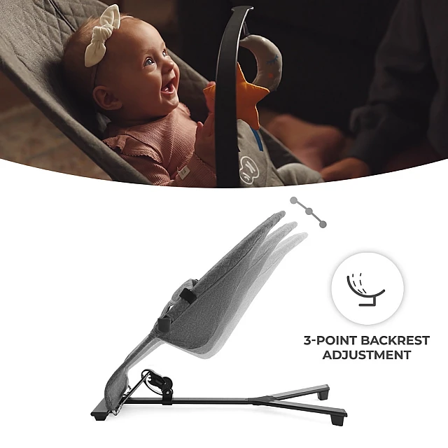 Ξαπλώστρα Kinderkraft MIMI ΓΚΡΙ