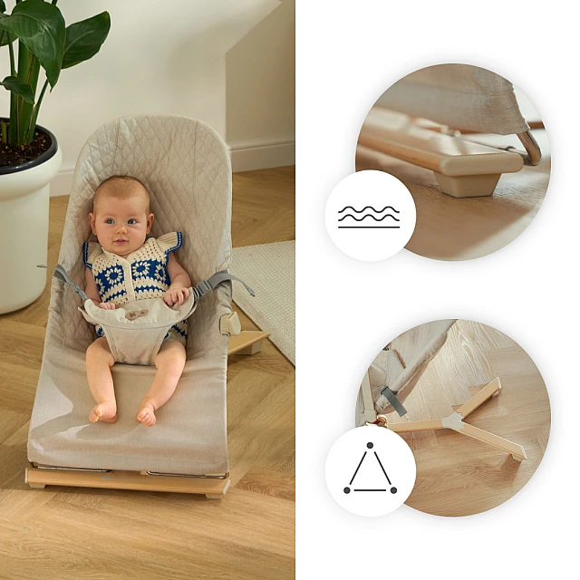 Ξαπλώστρα KinderKraft MIMI ΑΝΟΙΧΤΟ ΓΚΡΙ