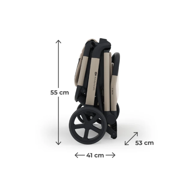 Καρότσι μωρού Kinderkraft NUBI 3 SAND BEIGE
