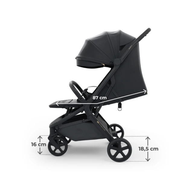 Παιδικό καρότσι Kinderkraft NUBI 3 MIDNIGHT BLACK