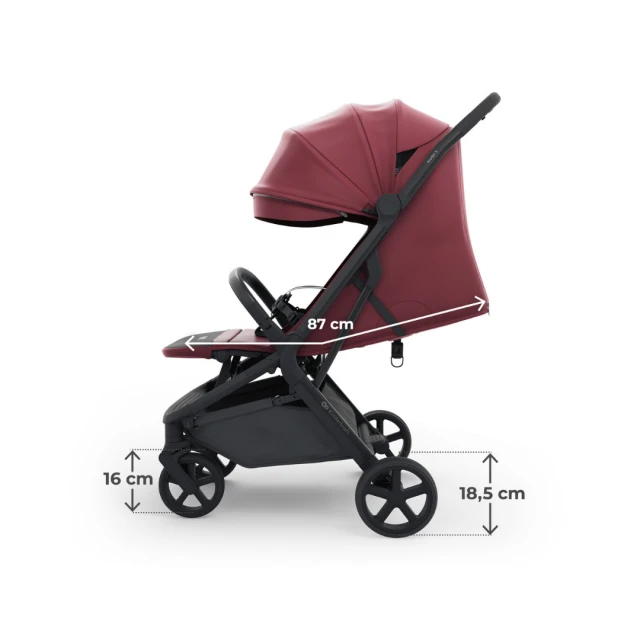 Βρεφικό καρότσι Kinderkraft NUBI 3 DARK RUBY