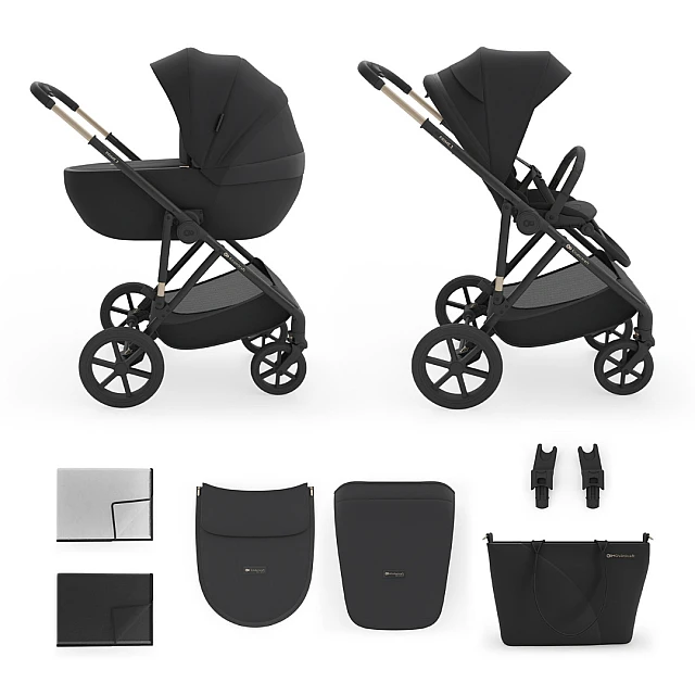 Παιδικό καρότσι Kinderkraft Prime 3 2 σε 1 ΜΑΥΡΟ