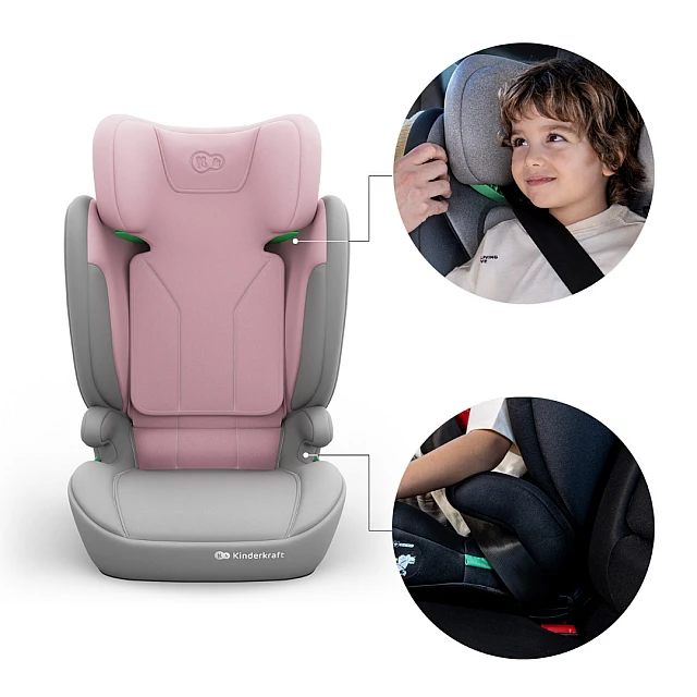 Κάθισμα αυτοκινήτου Kinderkraft I-SPARK 2 PLUS ροζ