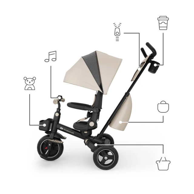 KinderKraft SPINSTEP 2 PLUS τρίκυκλο BEIGE