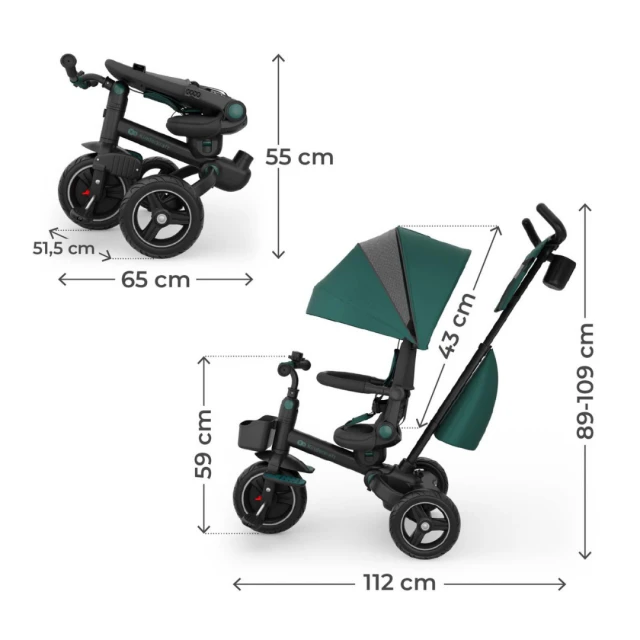 KinderKraft SPINSTEP 2 PLUS τρίκυκλο GREEN