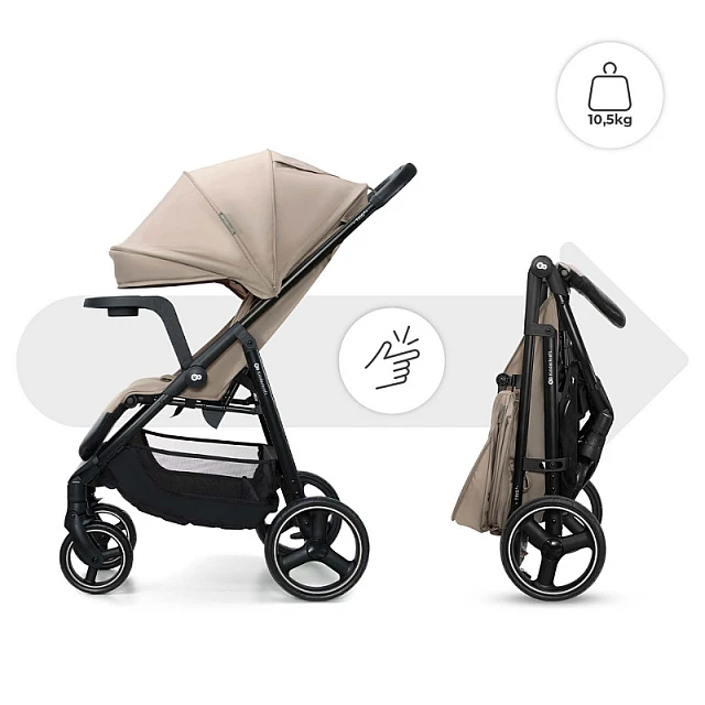 Παιδικό καρότσι Kinderkraft TRIG 3 με δίσκο STONE BEIGE