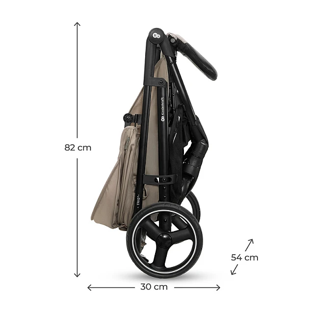 Παιδικό καρότσι Kinderkraft TRIG 3 με δίσκο STONE BEIGE