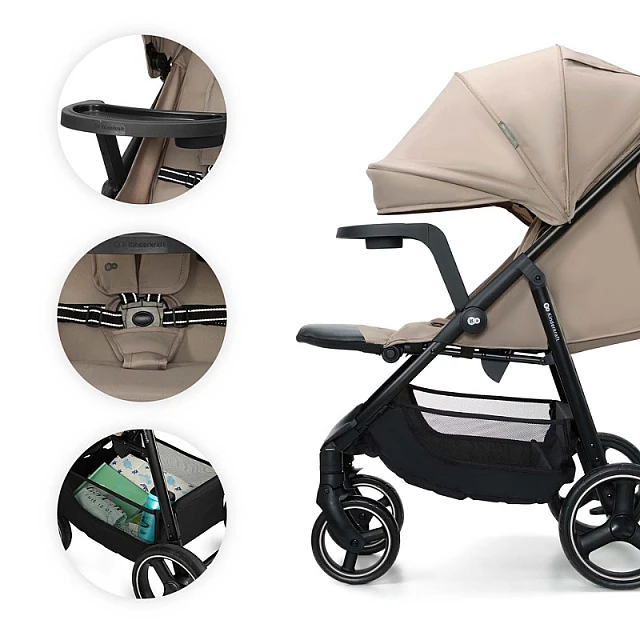 Παιδικό καρότσι Kinderkraft TRIG 3 με δίσκο STONE BEIGE
