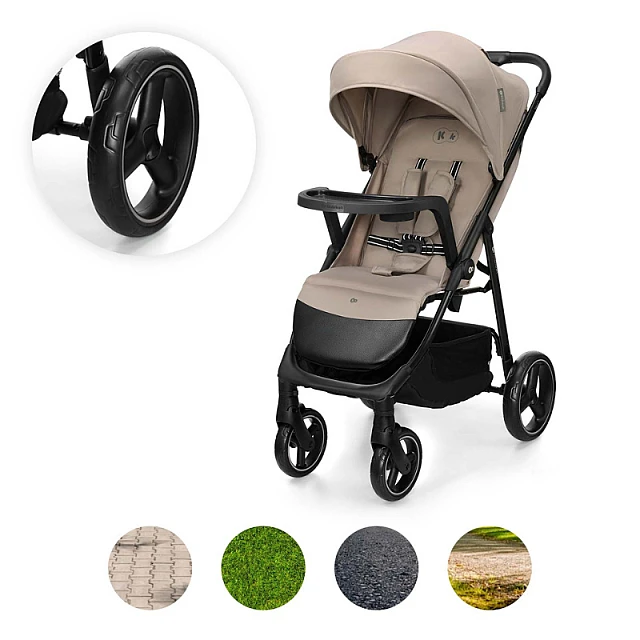 Παιδικό καρότσι Kinderkraft TRIG 3 με δίσκο STONE BEIGE