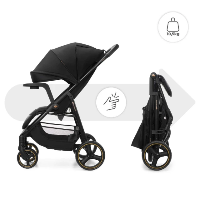 Παιδικό καρότσι Kinderkraft TRIG 3 με δίσκο ONYX BLACK