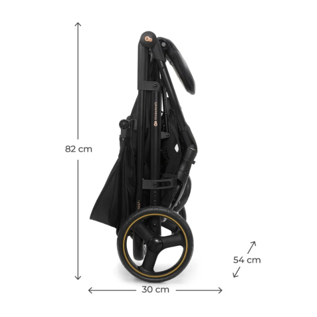 Παιδικό καρότσι Kinderkraft TRIG 3 με δίσκο ONYX BLACK