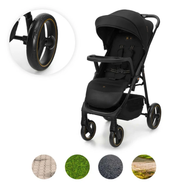 Παιδικό καρότσι Kinderkraft TRIG 3 με δίσκο ONYX BLACK