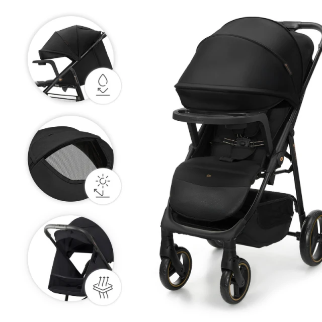 Παιδικό καρότσι Kinderkraft TRIG 3 με δίσκο ONYX BLACK