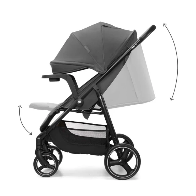 Παιδικό καρότσι Kinderkraft TRIG 3 με δίσκο Γρανίτης Γκρι