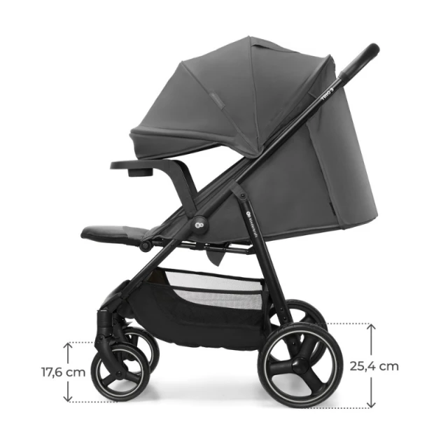 Παιδικό καρότσι Kinderkraft TRIG 3 με δίσκο Γρανίτης Γκρι