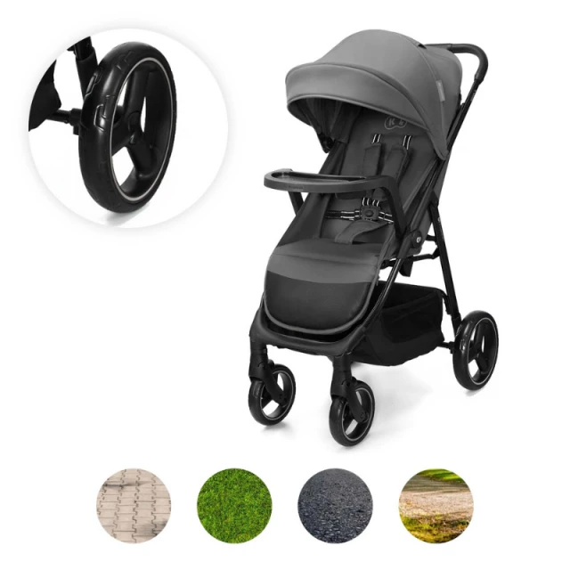 Παιδικό καρότσι Kinderkraft TRIG 3 με δίσκο Γρανίτης Γκρι