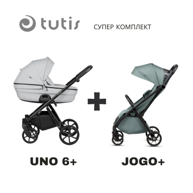 Tutis UNO 6+ καροτσάκι μωρού 2σε 1 142 Risso + JOGO+ μέντα