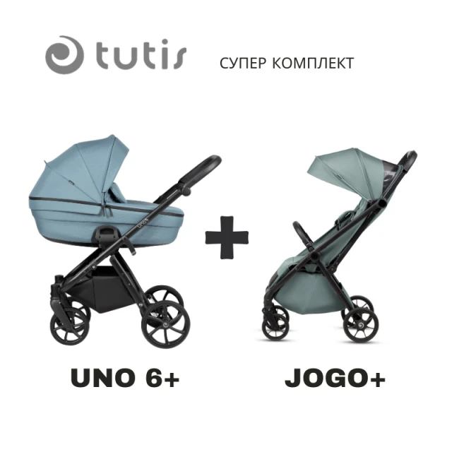 Tutis UNO 6+ καρότσι μωρού 2 σε 1 143 Menta + JOGO+ μέντα