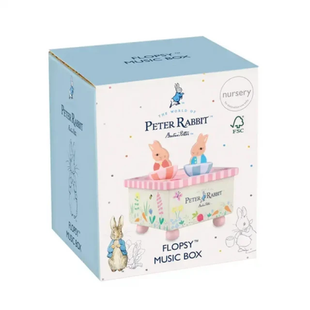 Ξύλινο Μουσικό Κουτί - Peter Rabbit, Pink
