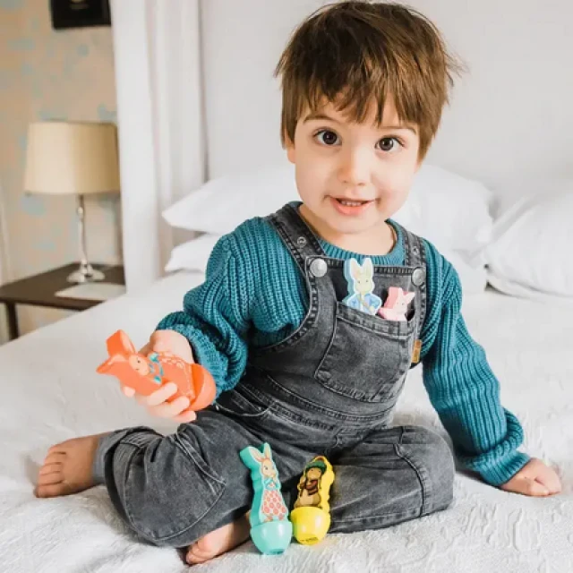 Ξύλινο μίνι μπόουλινγκ Peter Rabbit, 6 τεμ.