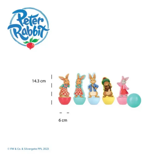 Ξύλινο μίνι μπόουλινγκ Peter Rabbit, 6 τεμ.