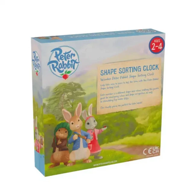 Ξύλινο Peter Rabbit Puzzle, Ρολόι, παστέλ χρώματα
