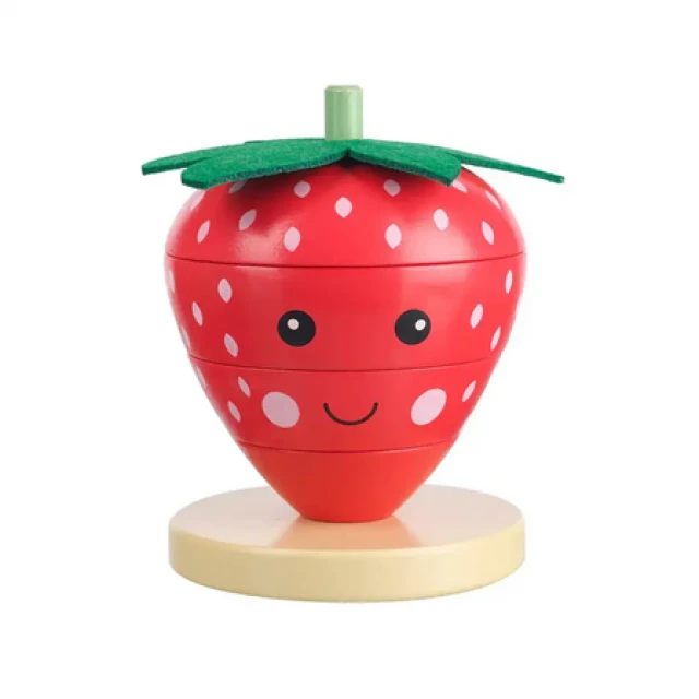 Ξύλινο παιχνίδι στοίβαξης Strawberry - Spring Garden