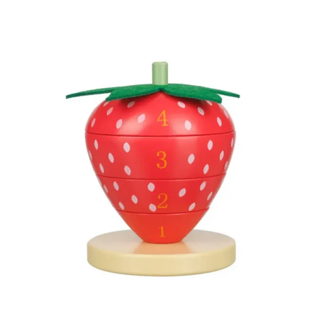 Ξύλινο παιχνίδι στοίβαξης Strawberry - Spring Garden