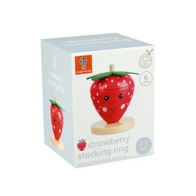 Ξύλινο παιχνίδι στοίβαξης Strawberry - Spring Garden