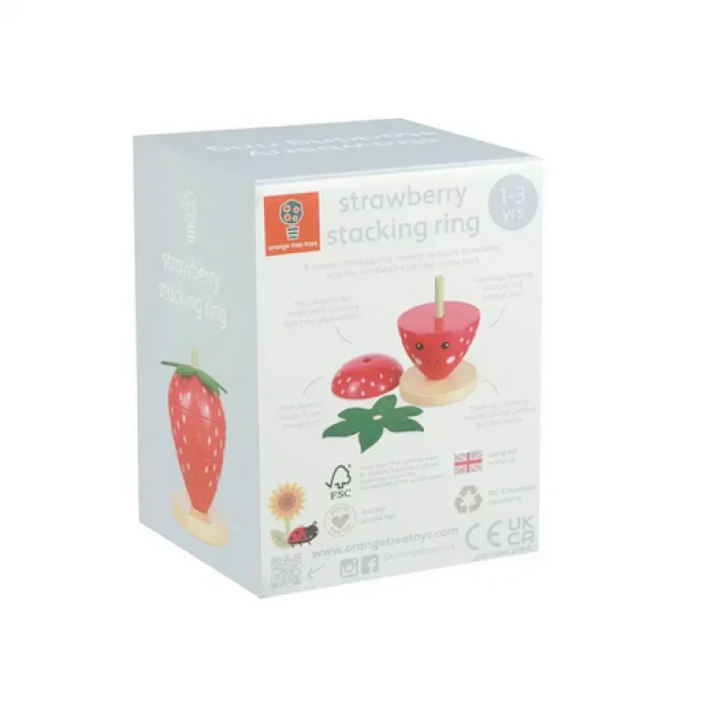 Ξύλινο παιχνίδι στοίβαξης Strawberry - Spring Garden