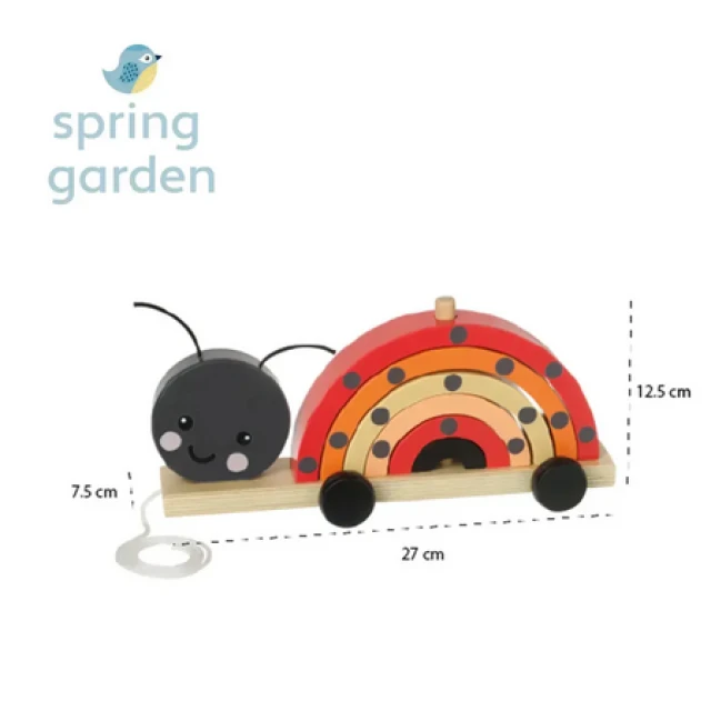 Παιχνίδι με τράβηγμα και κορδόνι Ladybug - Spring Garden