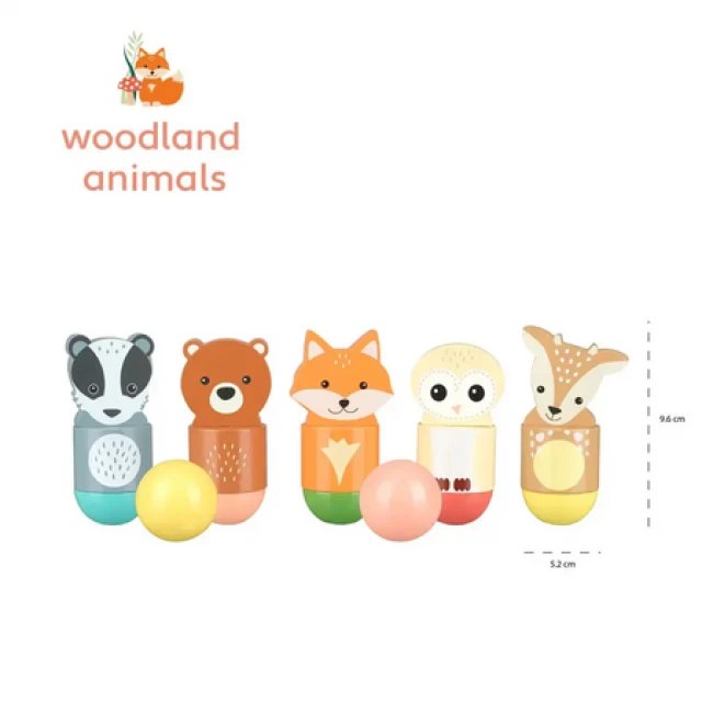 Ξύλινο μπόουλινγκ με ζώα - Woodland Animals