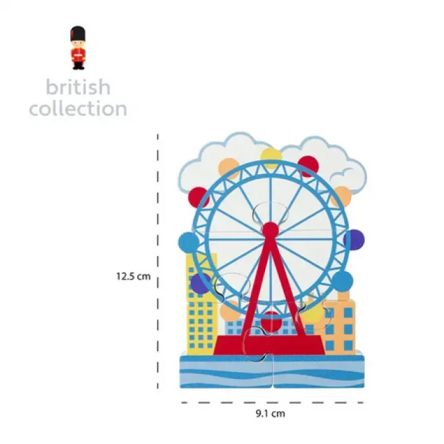 Ξύλινο παζλ London Eye - Βρετανική Συλλογή