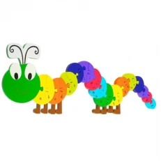 Μεγάλο Ξύλινο Παζλ "Caterpillar" - Ζώα