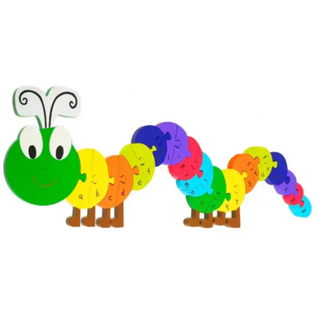 Μεγάλο Ξύλινο Παζλ Caterpillar - Ζώα