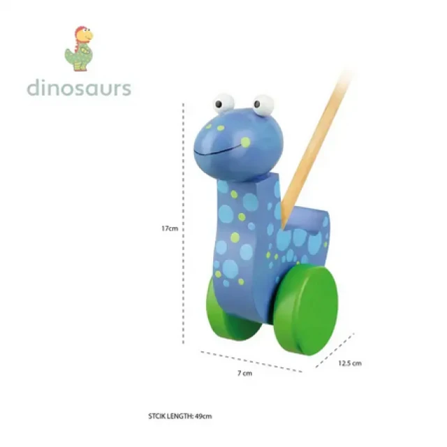 Ξύλινη σπρωχτή Διπλόδοκος - Dinosaurs