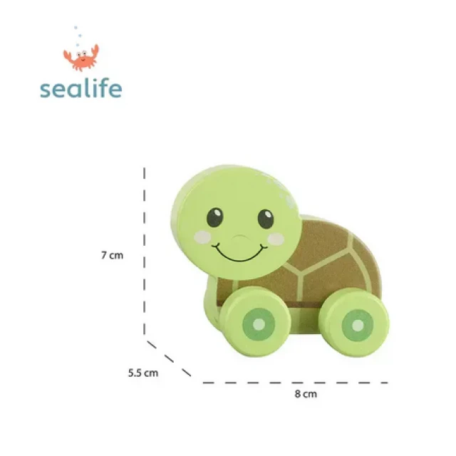 Ξύλινο παιχνίδι ώθησης Turtle - Sea Life