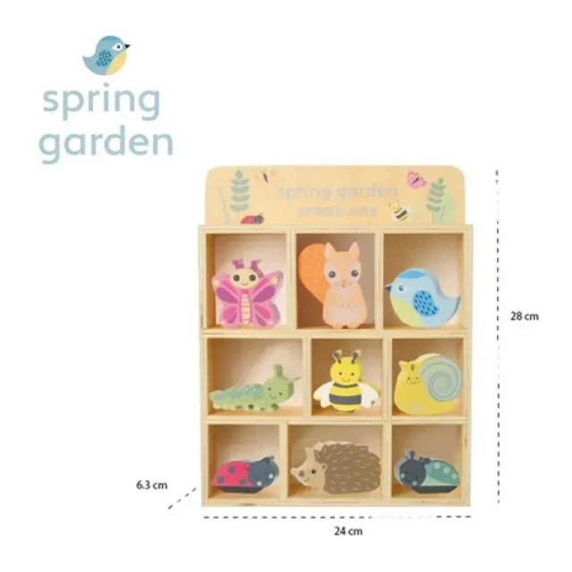 Σετ από ξύλινα ζώα κήπου - Spring Garden