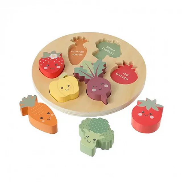 Ξύλινο παζλ Happy Vegetables - Spring Garden