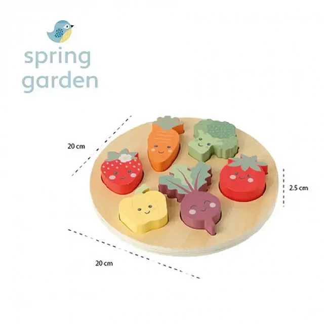 Ξύλινο παζλ Happy Vegetables - Spring Garden