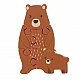 Ξύλινο παζλ "Bears" - Woodland Animals