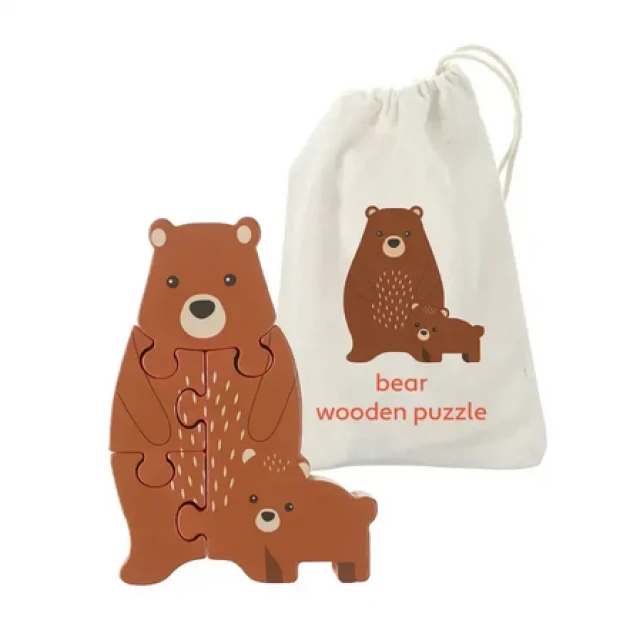 Ξύλινο παζλ Bears - Woodland Animals